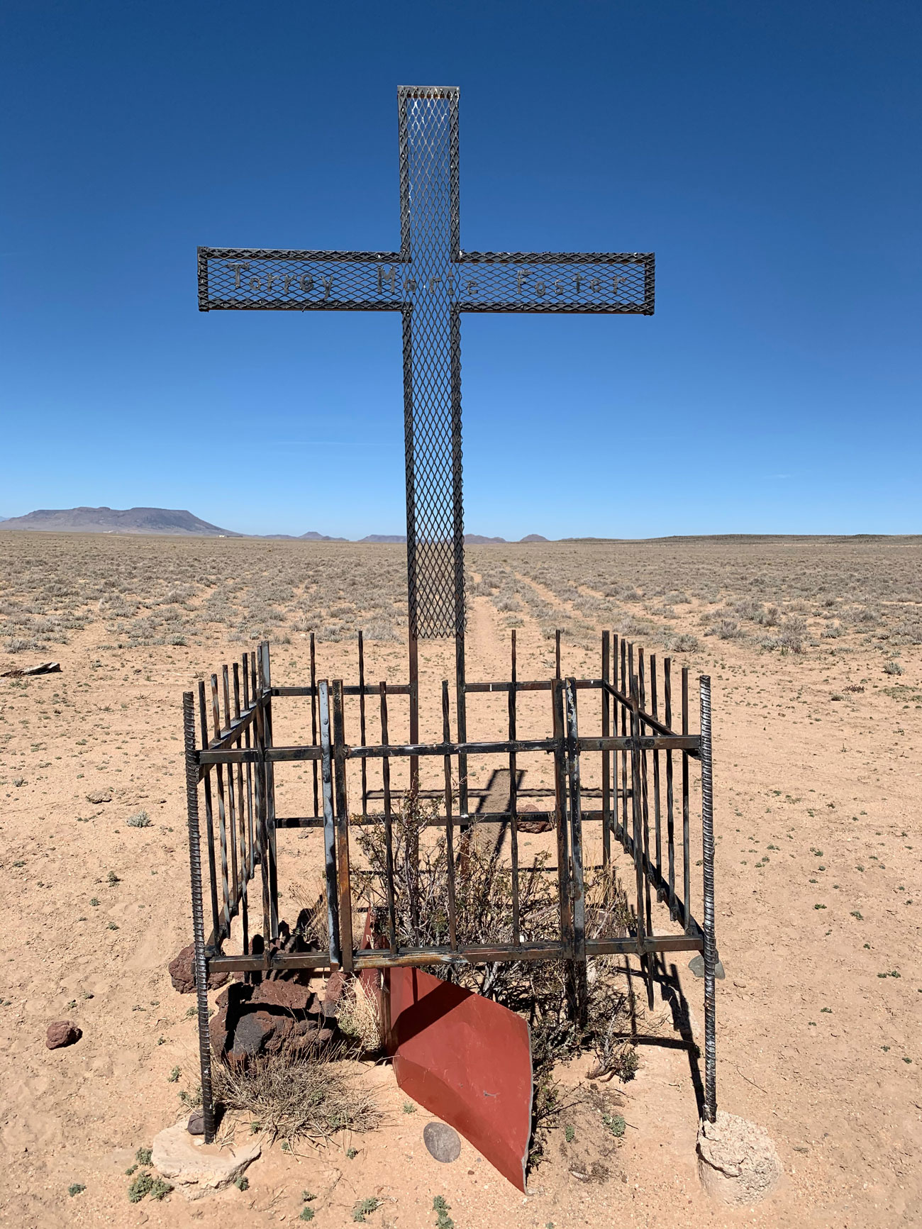 cross in desert